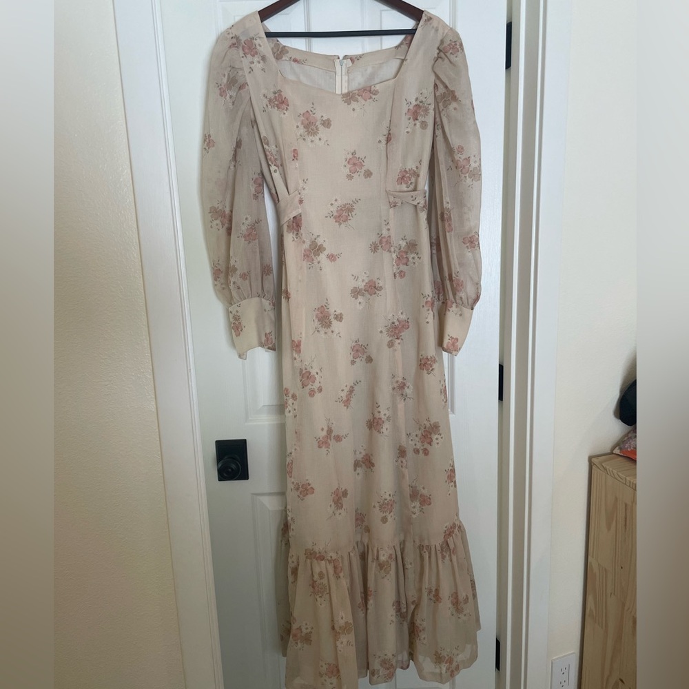 Vintage 70s maxi floral dress